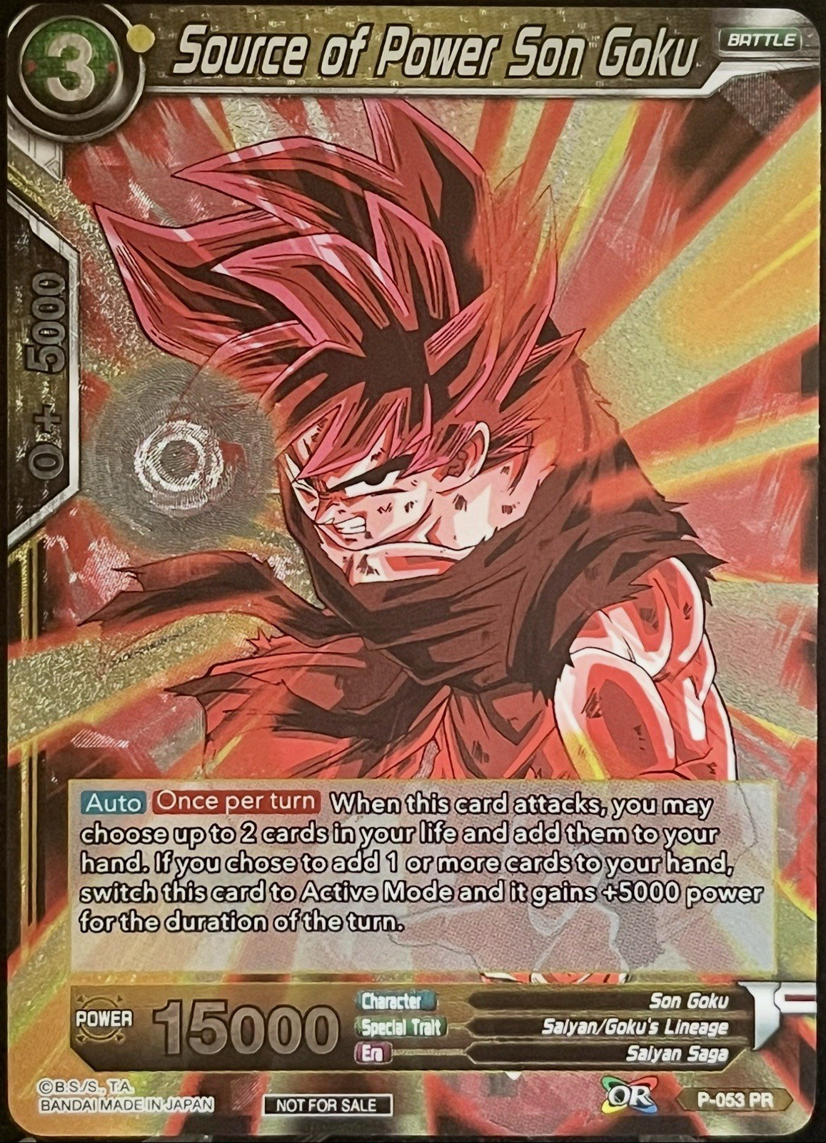 Source of Power Son Goku - Promotion Cards (P-053) - Dragon Ball Super Card Game