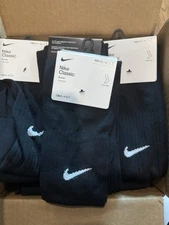 Nike Classic Academy OTC Dri Fit Mens Soccer Over Calf Socks Black Whte XL 12-15