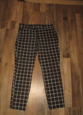 OLD NAVY womens SZ 8 black/white check PIXIE high rise cropped pants