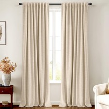 INOVADAY 100 Blackout Curtains 63 50"W x 63"L Pack of 2 , 07 Oatmeal