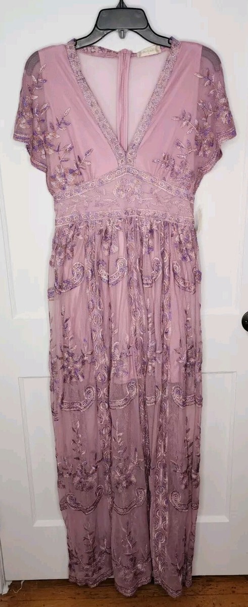 NWT Altar'd State Mariska Lilac Purple Candy Lace Maxi Dress Size Small |  eBay