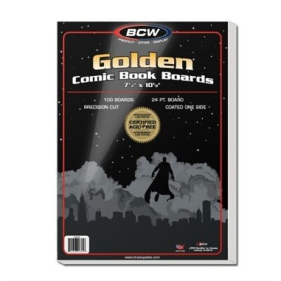 Case of 1000 BCW Golden Age Comic Book Backing Boards - Acid Free white backers
