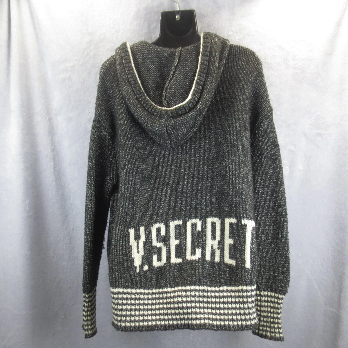 UNDERCOVER Maglione pullover girocollo Victorias Secret donna taglia S grigio logo