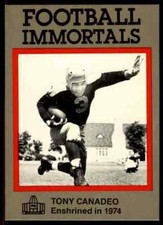 1985 Hall of Fame Set #33 Tony Canadeo NICE RED Green Bay Packers / Gonzaga