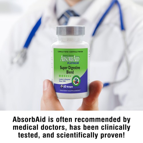 AbsorbAid PLATINUM 60 Digestive Enzymes & Probiotics - 60 Vegetarian Capsules - Picture 12 of 12