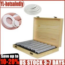 100 pcs Coin Capsules Storage Box with Wooden Case Holder Collection Display