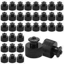 100pcs Black Plastic Push Pull Replacement Caps 1.1 Inch Inner Diameter Twisted