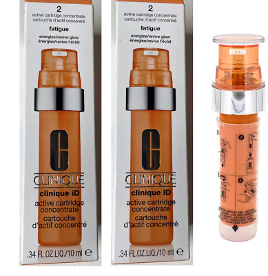 CLINIQUE Id Active Orange 2 Cartridge Concentrate Fatigue Lot of 3 .34 oz ea