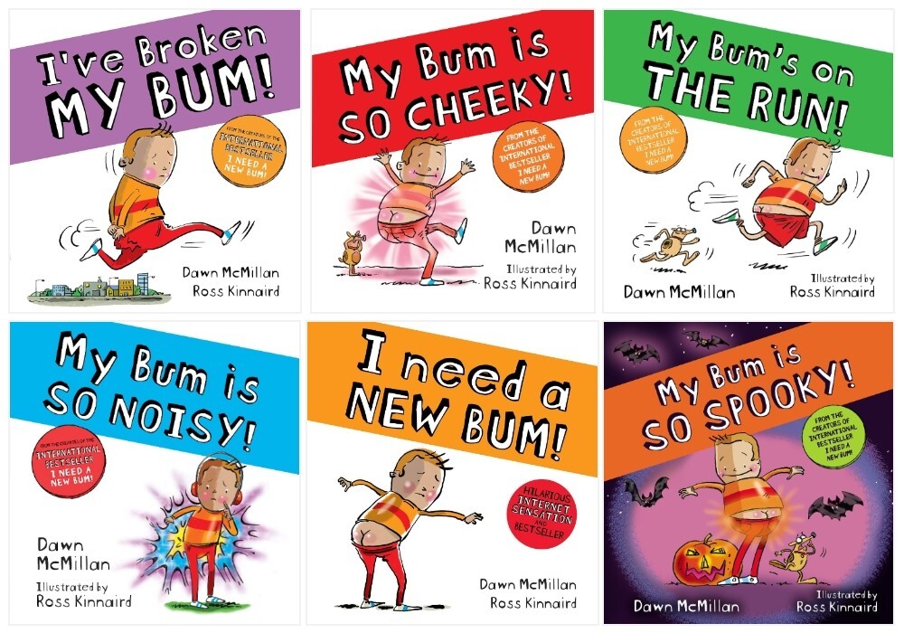 New Bum Series 6 Books Collection Set by Dawn McMillan (I Need a New Bum!...