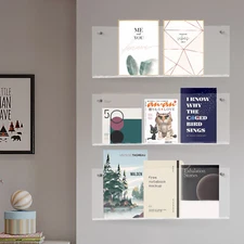 3 Tier Wall Mount Flyer Literature Pamphlet Display Rack Acrylic Brochure Holder