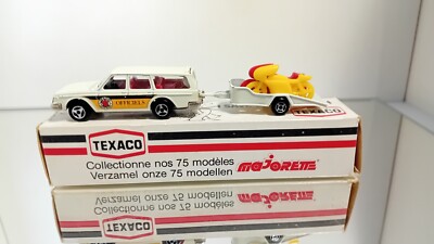 Majorette Promo Texaco Tour De France Volvo 245 DL + Motor Trailer In Box Rare