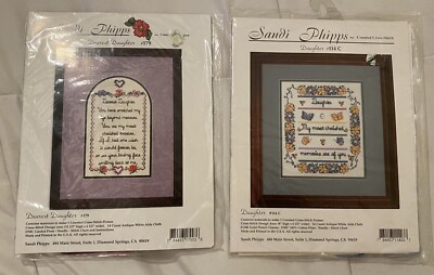 Sandi Phipps Daughter #114C & Dearest Daughter #179  Counted Cross Stitch NEW