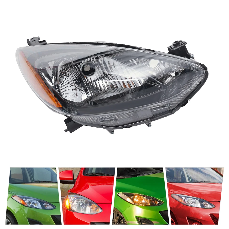 Halogen Headlight For 2011-2014 Mazda 2 Hatchback 4-Door 1.5L Front, Right - Image 3 of 4