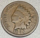 1894 Indian Head Cent Good Penny GD Better Date - SP907