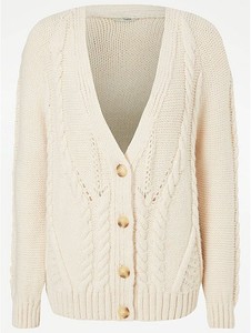 large cable knit cardigan