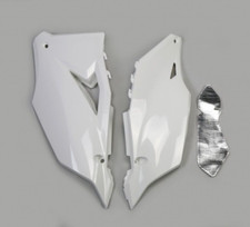 KAWASAKI KXF 250 2021-2024 KXF 450 2019-2023 TABELLE LATERALI PORTANUMERO BIANCO