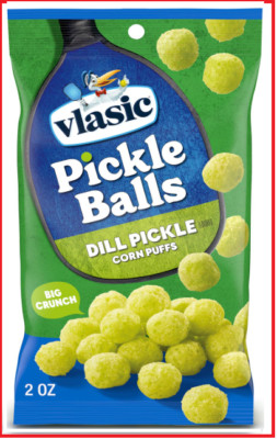 Vlasic Pickle Balls, Dill Pickle Flavored Corn Puffs, 2 oz.