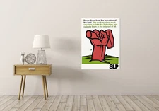 Propaganda Political Slp Socialist Labor Party USA Fist Hammer Red Canvas Print