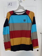 Burton Dryride Snowboard Base Layer Shirt Multicolor Stripe Youth XL see Photos