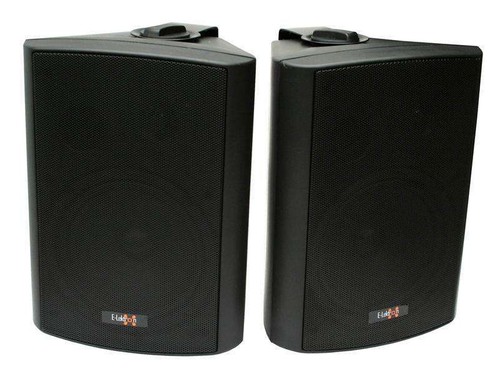 E-Lektron 6.5" inch 260W Black Bookshelf Stereo Speakers Pair Bracket 2 Way - Picture 6 of 11