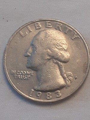 1983 P Washington Quarter RARE ! VF/VG REPUNCHED ' P ' FILLED MINT
