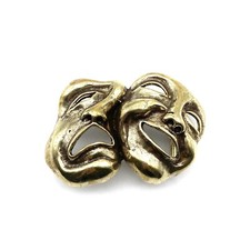 Brass Gothic Mask Buckle Clown Design Leather Belt Buckle 39mm