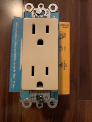 7 NEW Leviton Ivory Decora Duplex Receptacle Outlet Side ...