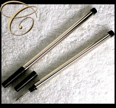 CHRIBORG 2St. Rollerball Mine Refill in Schwarz | Tintenschreiber | Montblanc kompatibel
