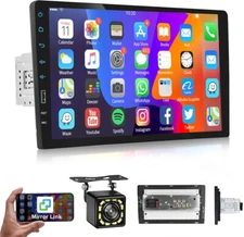 9 Single 1Din Car Stereo Radio Bluetooth Touch Screen Mirror link MP5 + Camera