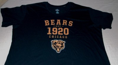 Women's Chicago Bears New Era White/Navy Plus Size Athletic Varsity Lace-Up V-Ne
