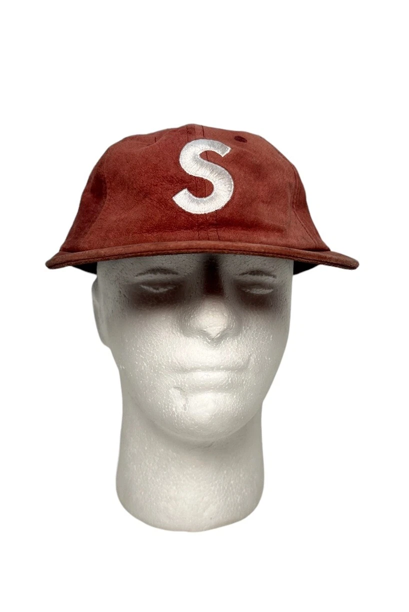 Chapeau logo Supreme F/W 2016 daim S 6 panneaux Bourgogne