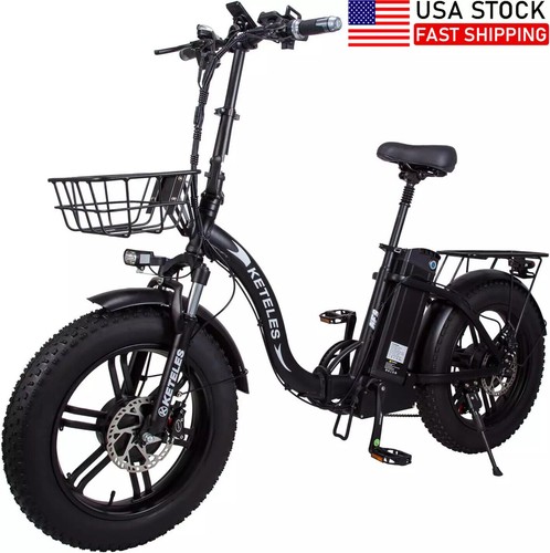 20" E-Bike 2000W 48V 23AH Fat Tire Electric Folding Bike Commuter City Bicycle