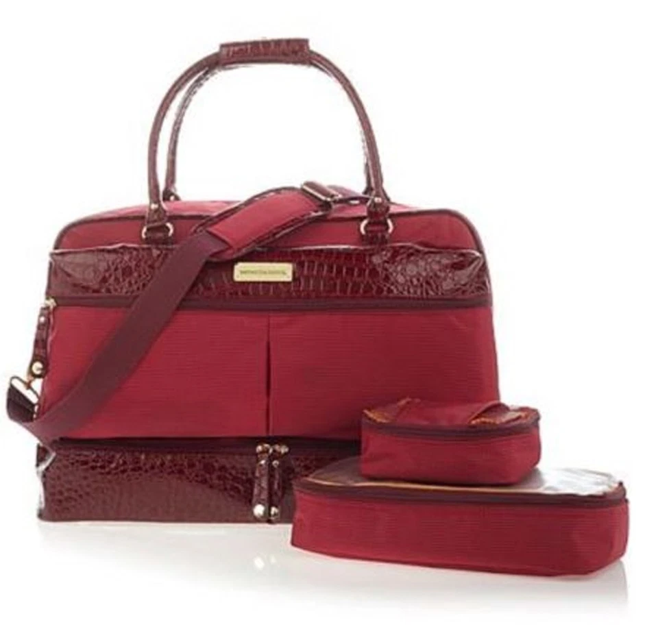 Equipaje Samantha Marrón Ligero Fin de Semana Colección de Viaje Borgoña 8 Piezas Foto 3 de 4