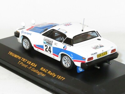 Triumph TR7 V8 – Rallye Pond RAC 1977 – IXO – 1/43 – Blanc – Neuf
