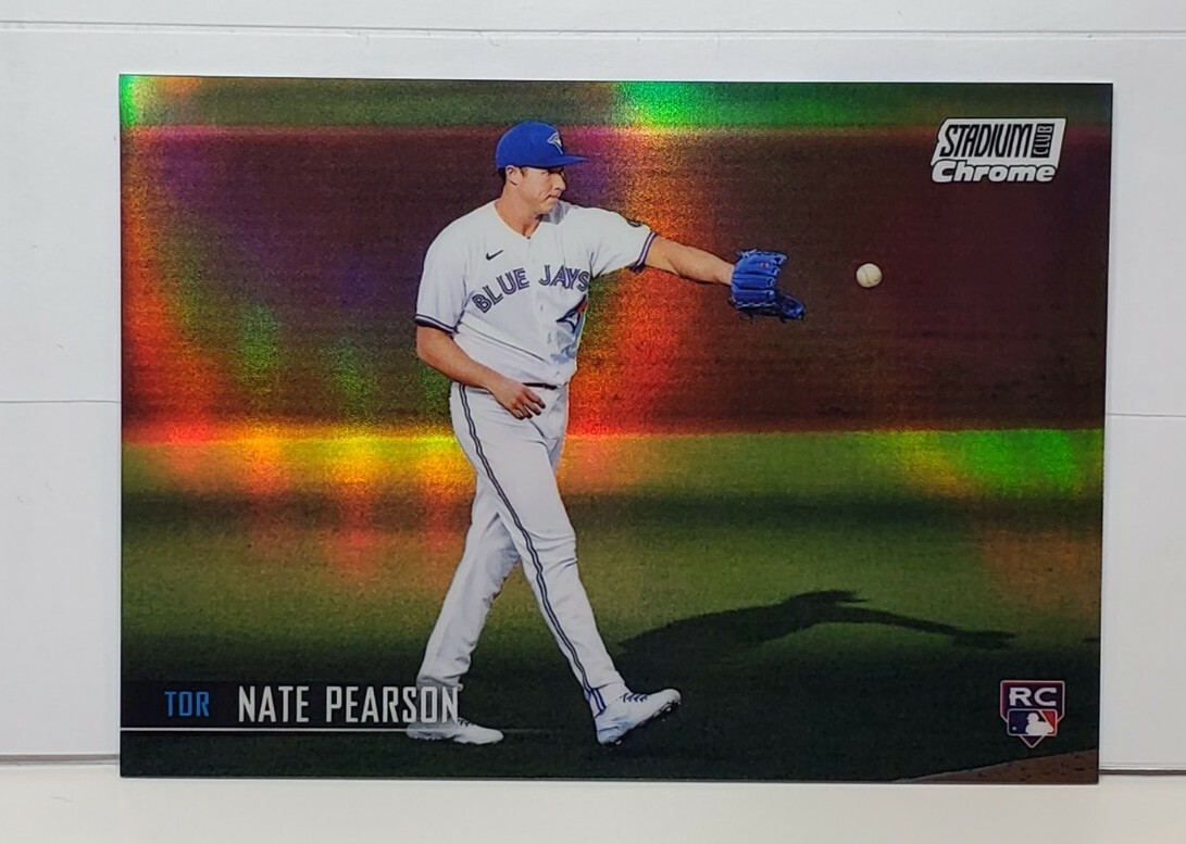 2021 Stadium Club Nate Pearson SSP RC /30 CHROME PEARL WHITE REFRACTOR ROOKIE ðŸŒ