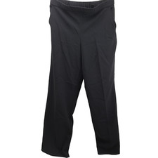 Briggs New York Women's Pants Sz 12 Black Stretch Front Pockets Elastic Waist