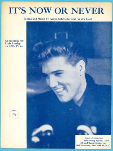 ELVIS PRESLEY: IT'S NOW OR NEVER - Schroeder & Gold - 1960 Gladys Sheet Music - Picture 1 of 3