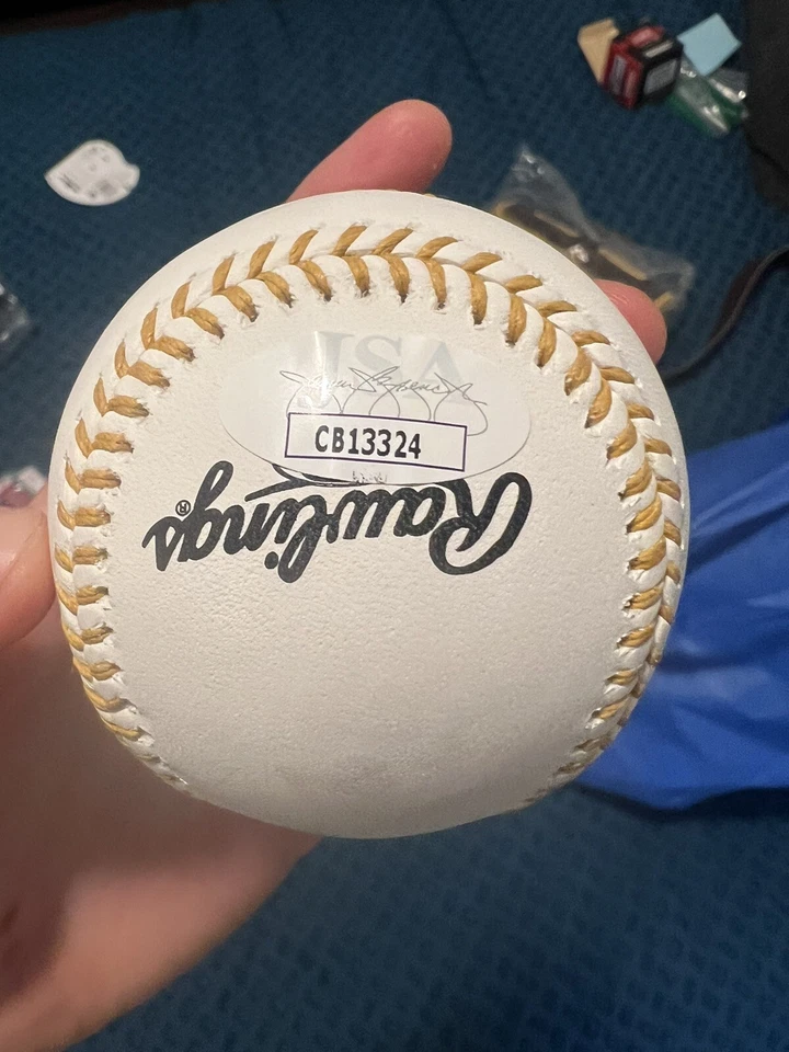 JOHNNY BENCH HAND SIGNED AUTOGRAPH GOLD GLOVE LOGO BASEBALL JSA COA - Image 4 of 4