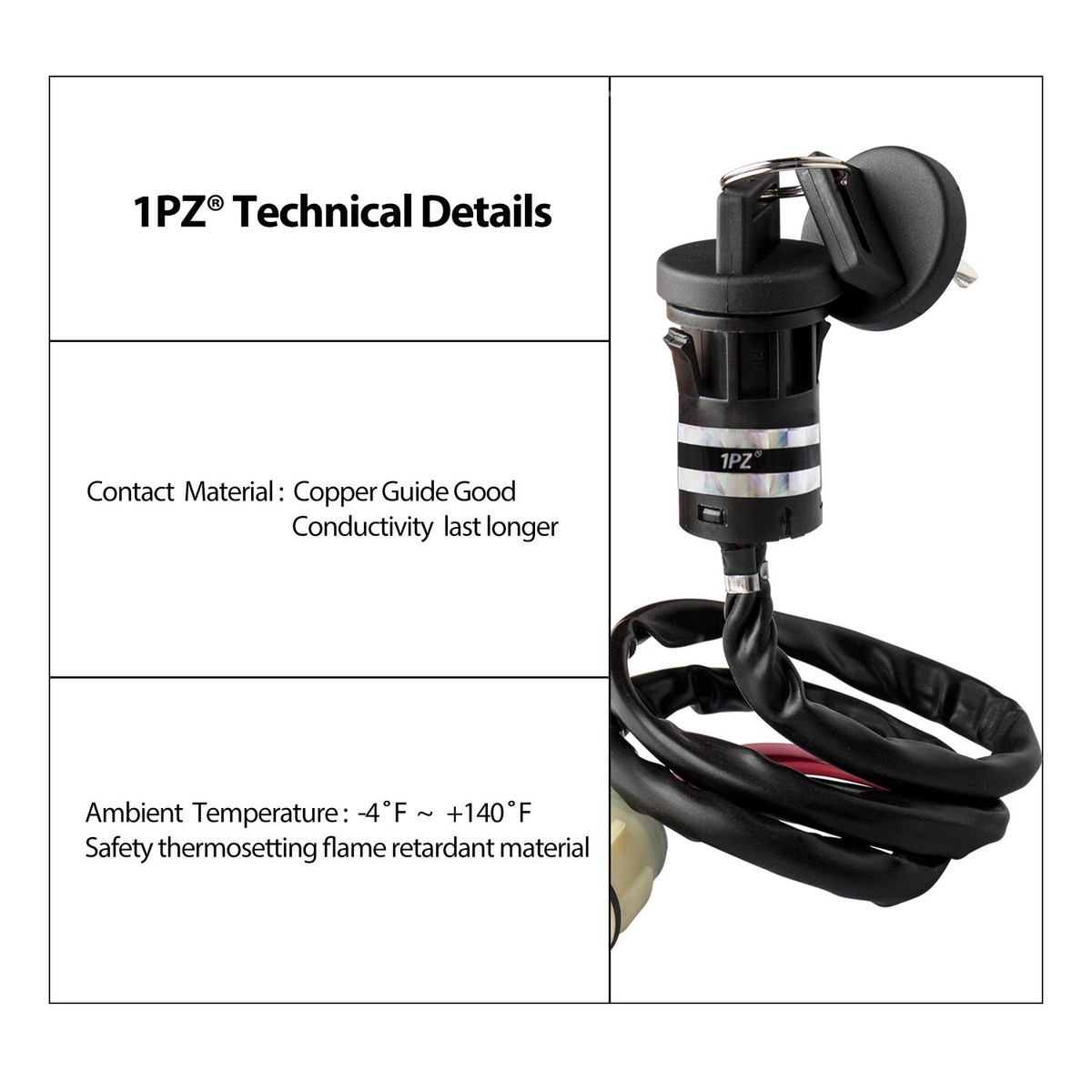 Ignition Key Switch For 1998-2004 Honda Foreman 450 35100-HP5-600  35100-HN5-670 - Foto 2