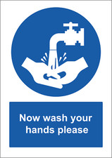 Wash Your Hands Poster - A1, A2, A3, A4 Sizes Available - Aluminium Snap Frame