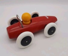 Vintage Wooden Toy BRIO Classic Speedster Race Car Red Push Along Made in Sweden