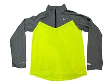 Nike Boy's Dri-Fit Quarter-Zip Lightweight Running Top w/Reflective Features M