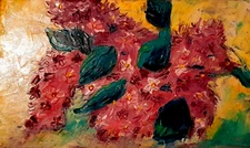 Original Oil Painting Lilac Impasto Purple Bouquet Wall Art Flowers Art