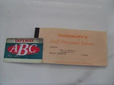 Safeway's supermarket ABC loyalty membership card Sainsbury's vouchers vintage