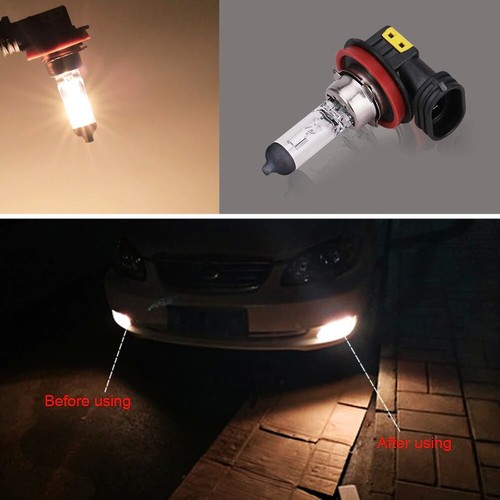 2x H11 Halogen 55W 12V Low-Beam Car/Auto Headlight/Fog/Driving Light Bulb Yellow - Picture 1 of 6