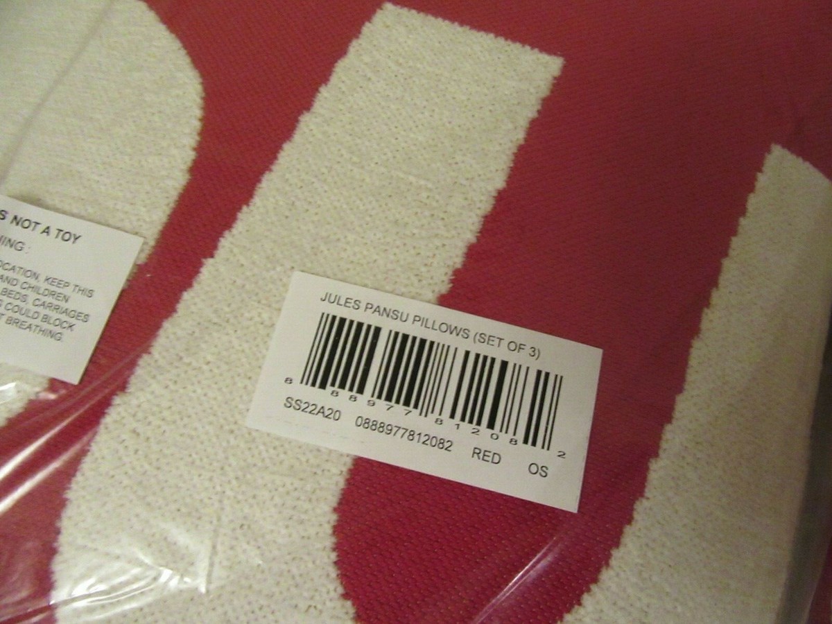 Supreme Jules Pansu Pillows Set of 3 Red SS22 Supreme New York
