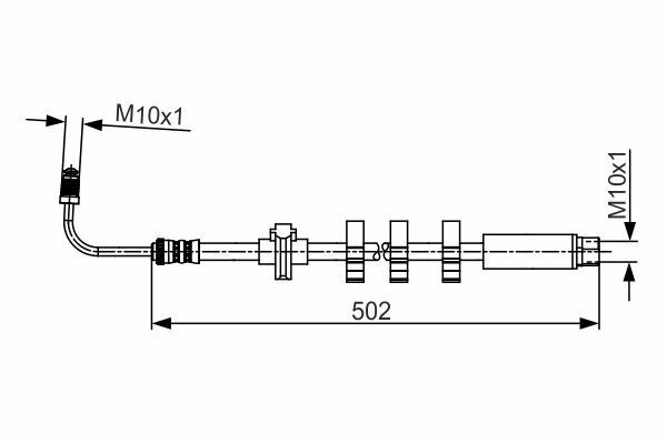2X Bremsschlauch Vorne Links Bosch 1 987 481 265 FüR Peugeot-image