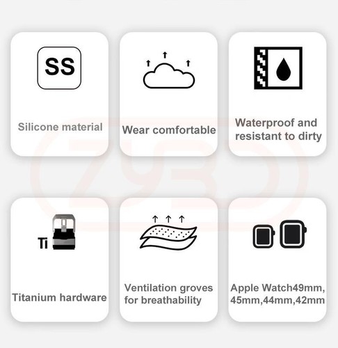 Titanium Breathable Band For Apple Watch Ultra 2 10 9 8 7 SE 49 45 44 42mm Strap - Zdjęcie 2 z 32