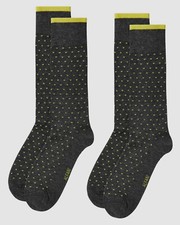  88 Alfani Men's 4-Pair Pack Gray Heart Print Logo Dress Crew Socks Shoe 7-12