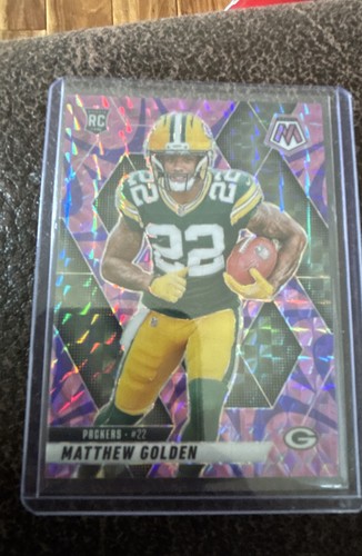 2025 Panini Mosaic - Rookies Matthew Golden #323 Camo Pink Mosaic Prizm (RC)